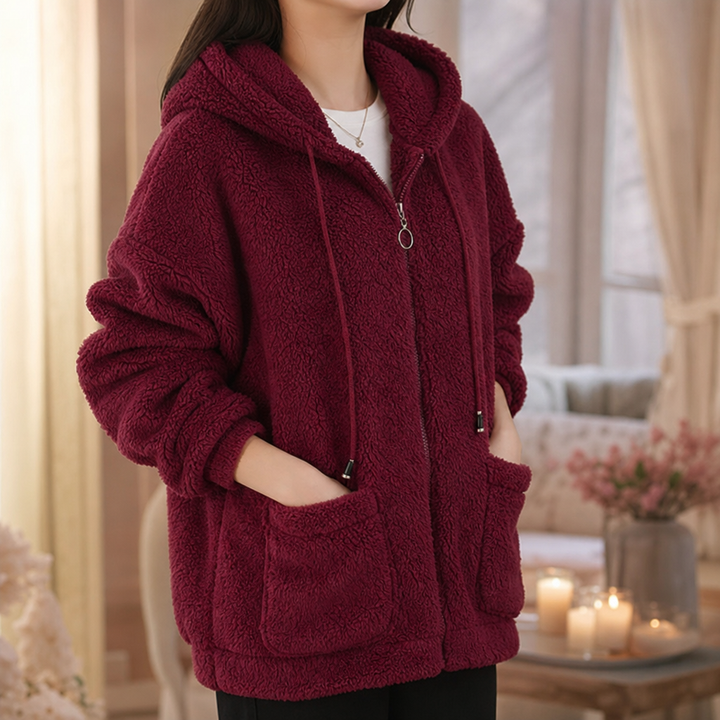 Cozamora – OverStorlekd Sherpa Fleece Zip-Up Hoodie