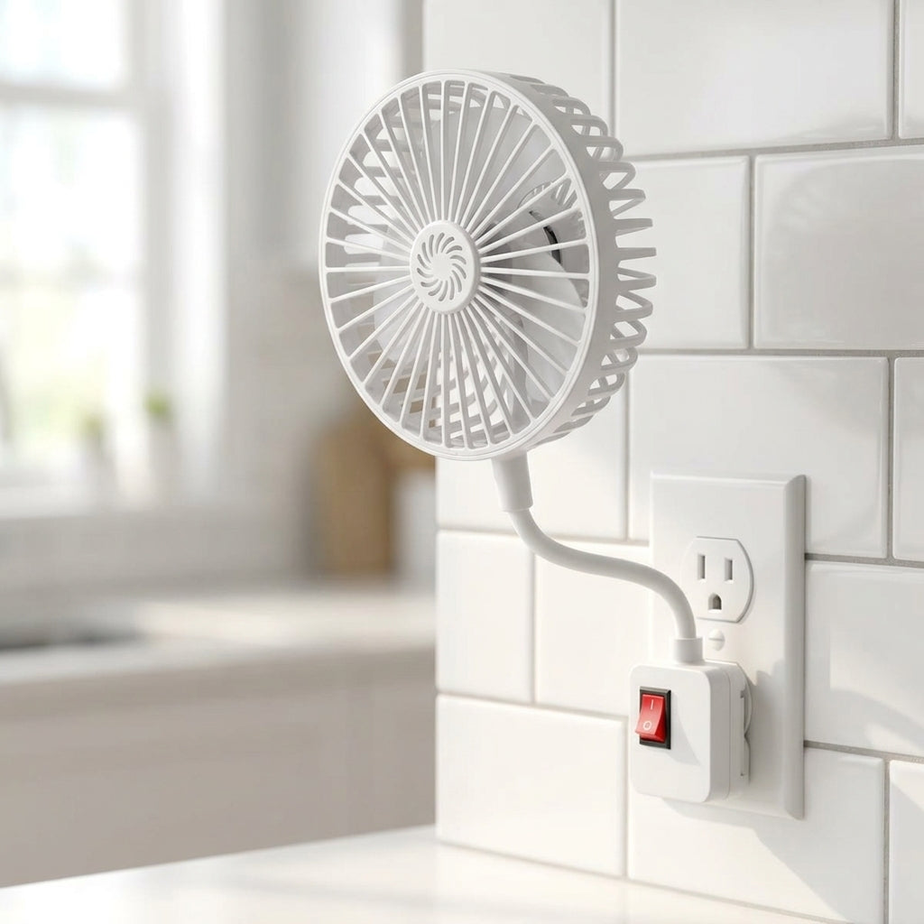 Breezely – Mini wentylator z elastyczną szyjką för gniazdka