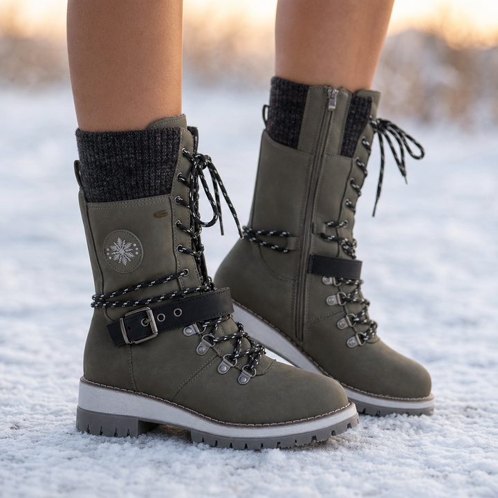 Cozette – Breda vinter skor z dzianinowym cholewką
