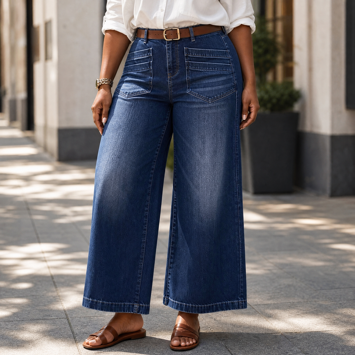 Vellora – Dam jeans z vida ben i kieszeniami naszytymi