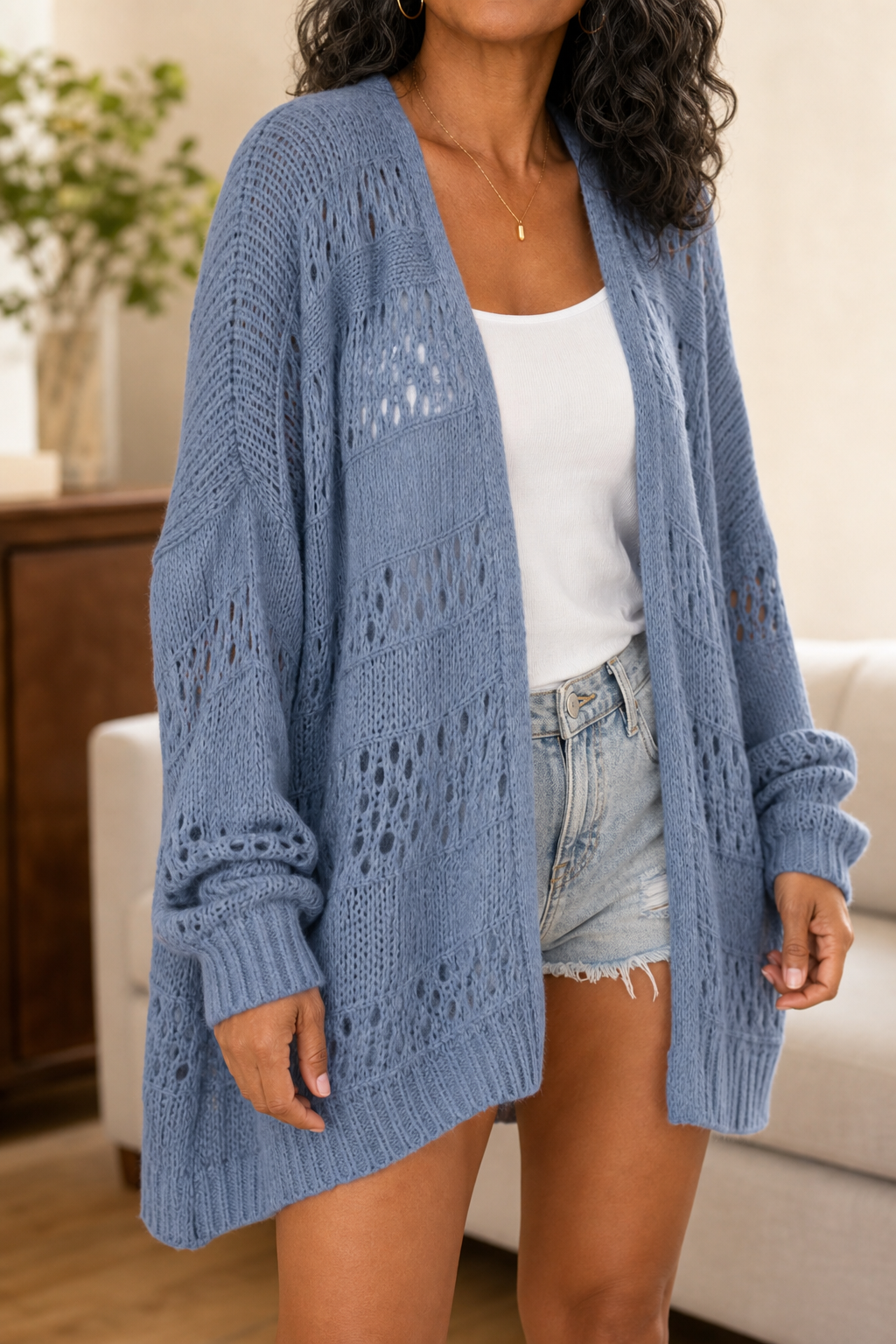 Slouchbelle – Kofta z otwartym przodem i ręKaffemi w stilu batwing