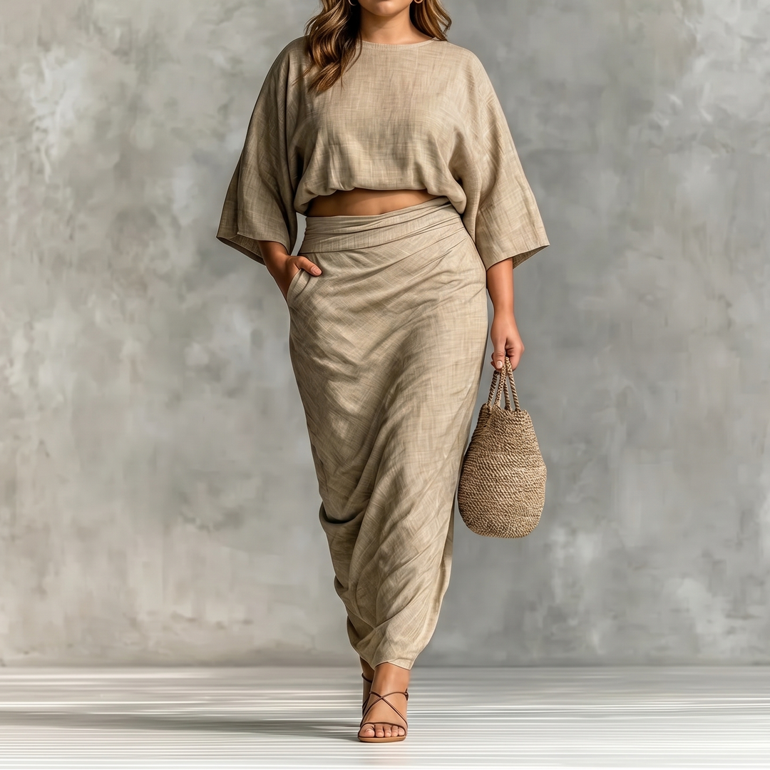 Lunavia – Dam set z kimono ärm w storlekze plus