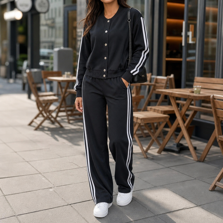 Wearbella – Set dresowy med hög midja i vida ben