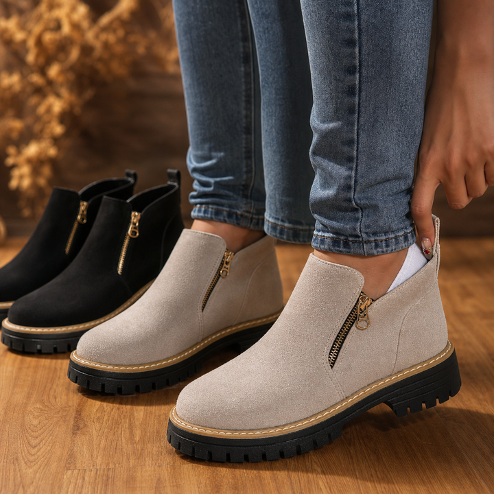 Stridewell – Boots på kwadratowym klack med dragkedja