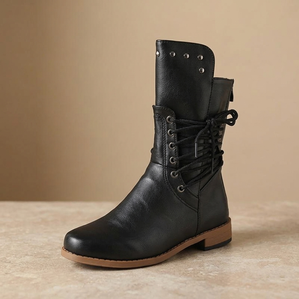Westlyn – Dam boots på sznurówki z wełnianą podszewką