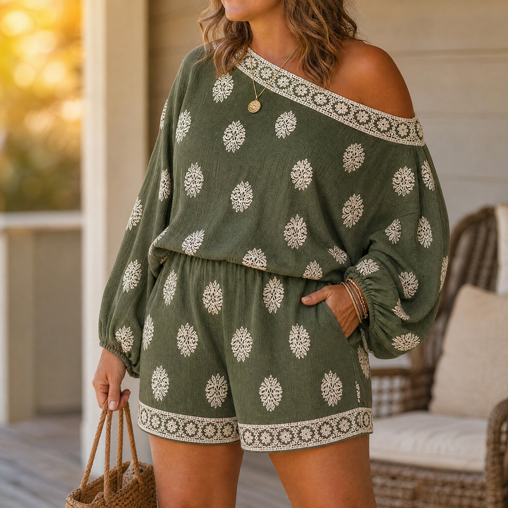 Solenne – Kobiecy Boho Set z Odkrytymi Ramionami