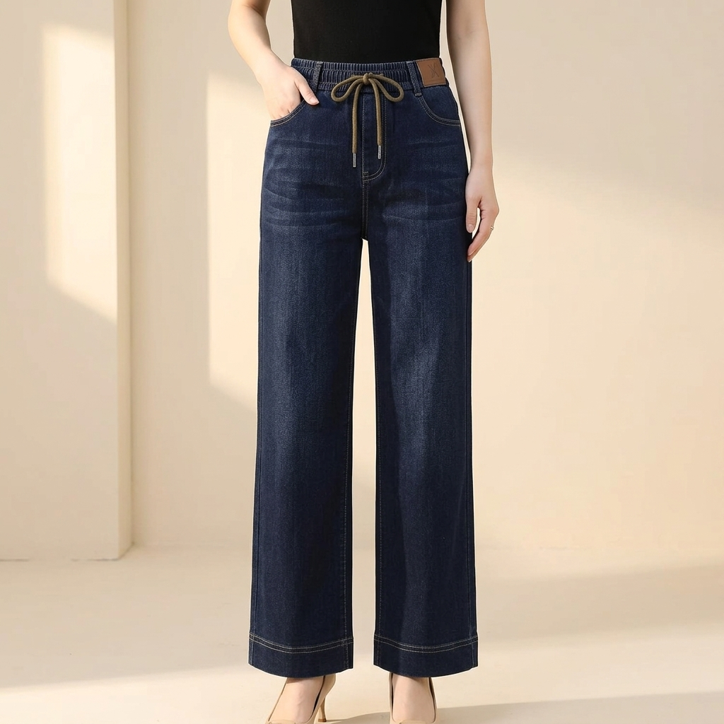Velora – Byxor denim z vida ben på sznurek