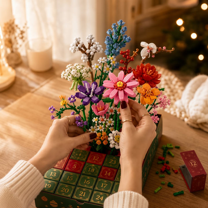 Advent Bloom – 24-dagars kalendarz adwentowy z kwiatami för budowania