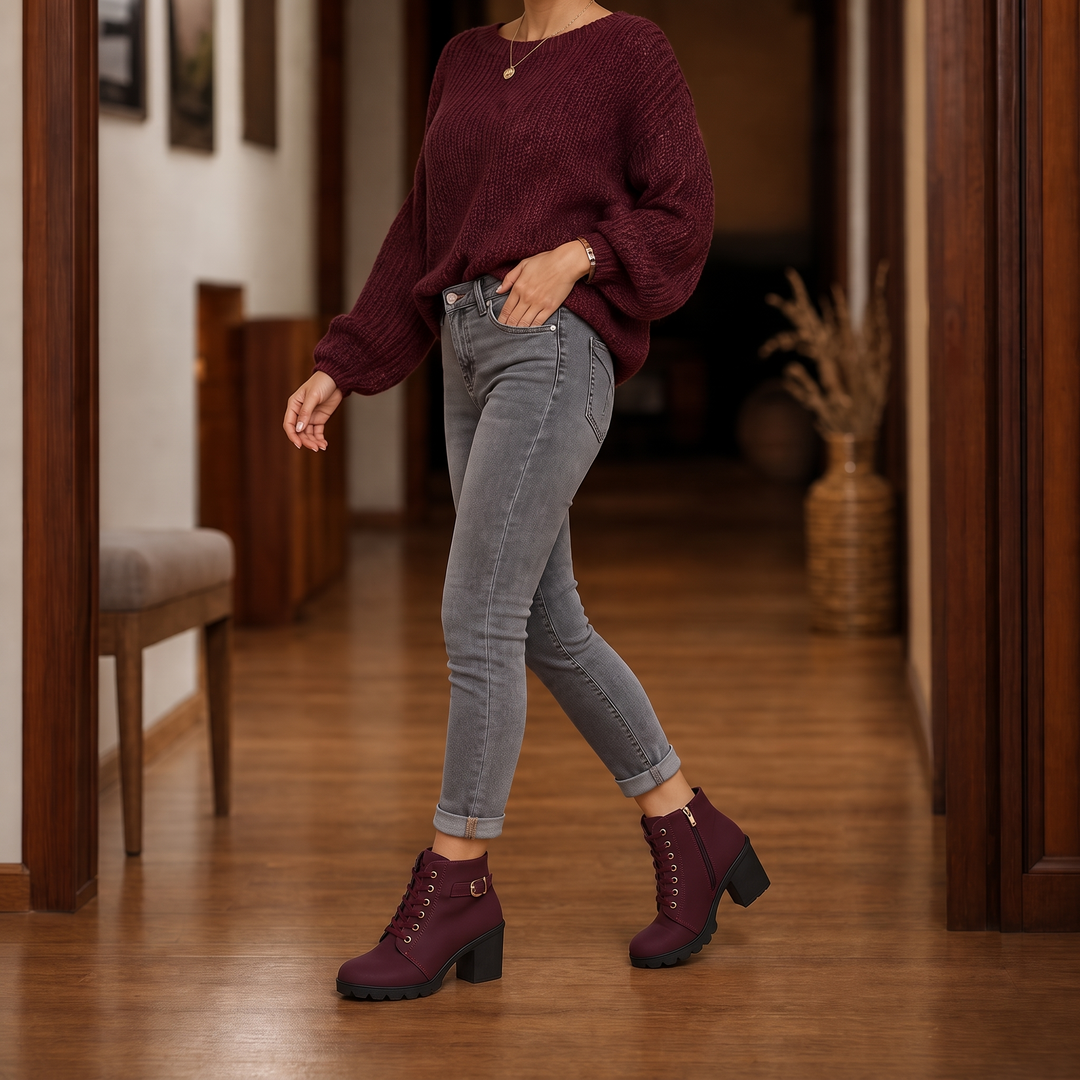 Buckle &amp; Bold – Boots med klack z wiązaniem