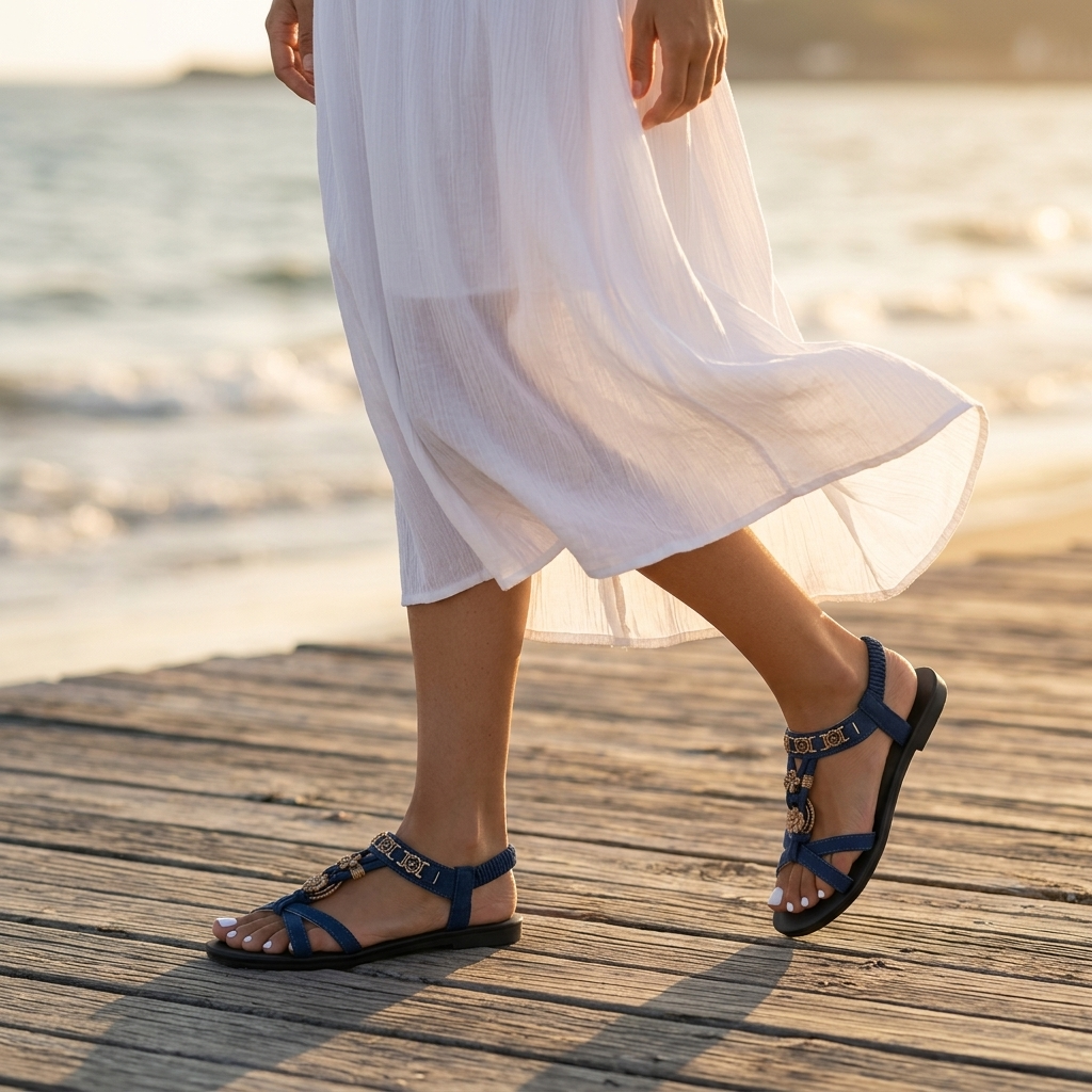 Marisol – Wyściełane sandaler boho