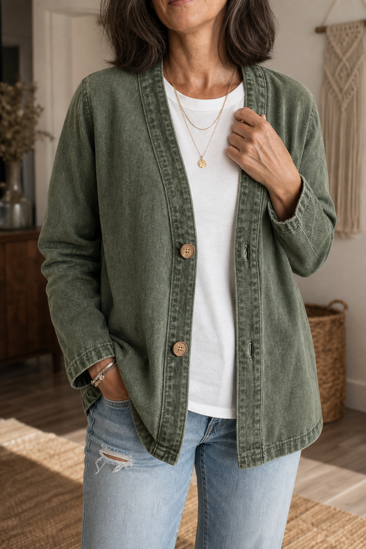 Corriveau – Kurtka w stilu prania denimu