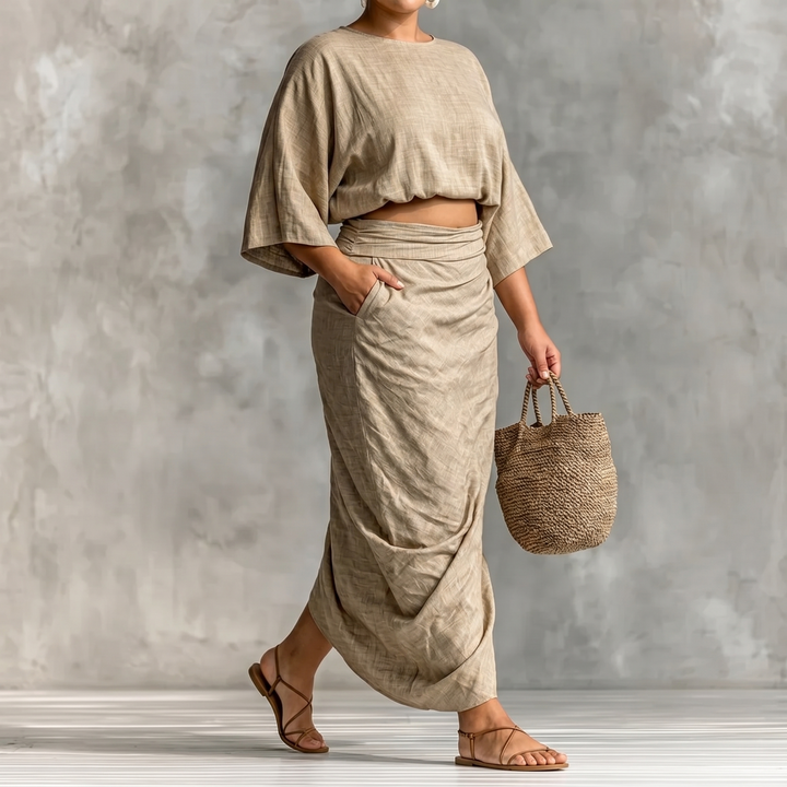Lunavia – Dam set z kimono ärm w storlekze plus