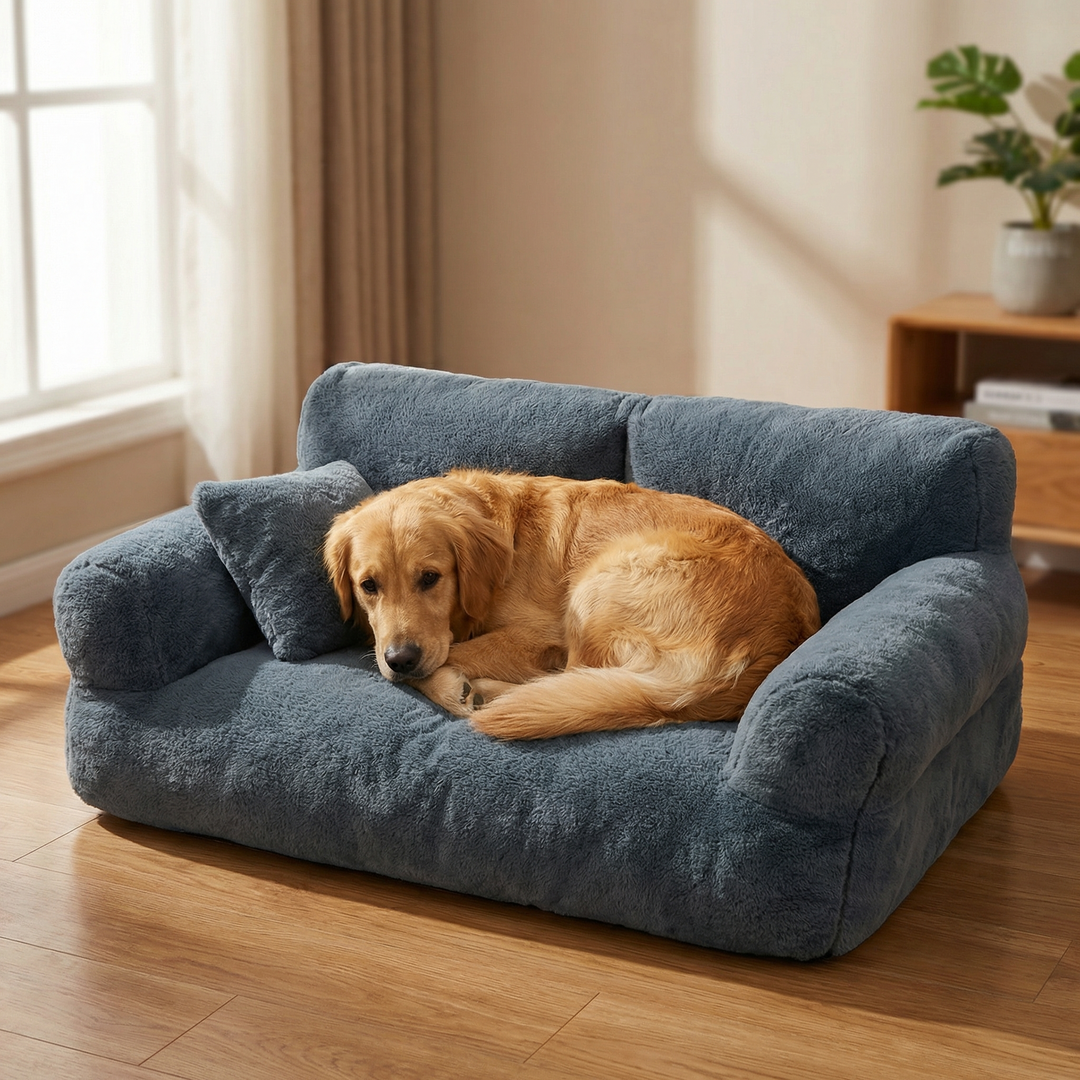 Pawluna – Pluszowa Sofa dla Zwierząt z Praniem w Tvättmaskin