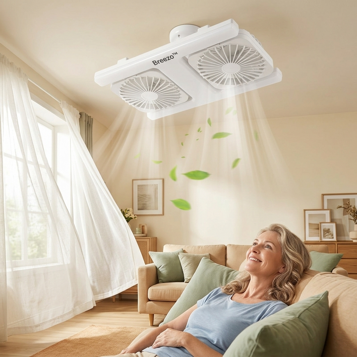 Breezo – Wentylator sufitowy wkręcany z lampą LED