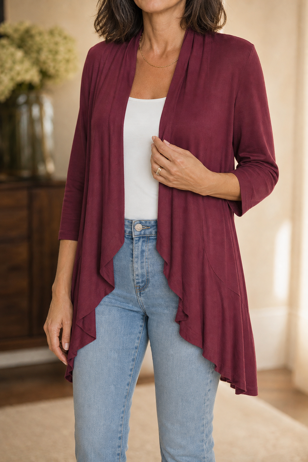 Wearbella – Kofta z 3/4 ręKaffemi i otwartym przodem