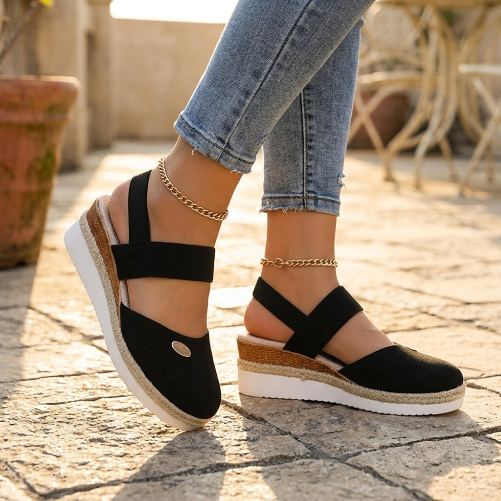 Stepwell – Bekväma sandaler på koturnie