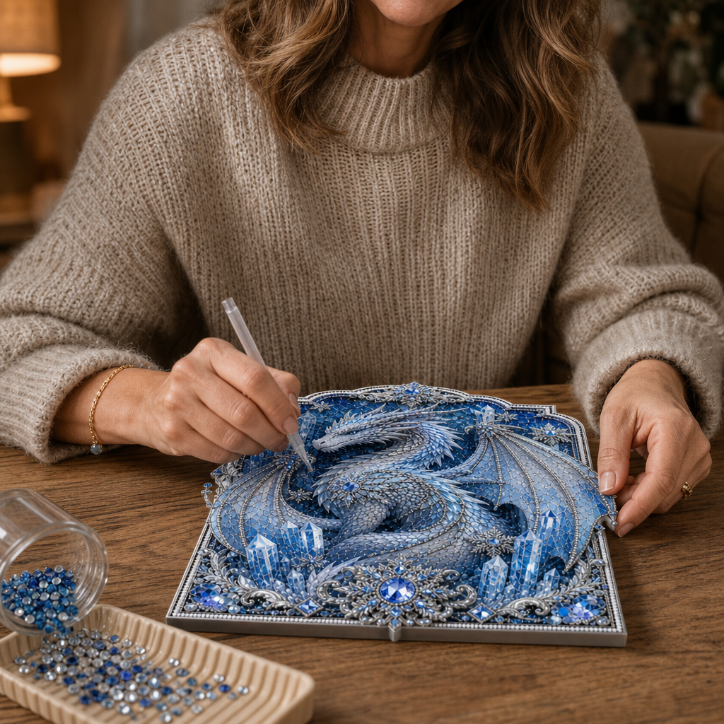 Dragonelle – Set för Sztuki Diamentowej z Kristall Smokiem 3D