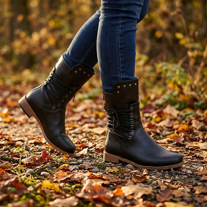 Westlyn – Dam boots på sznurówki z wełnianą podszewką
