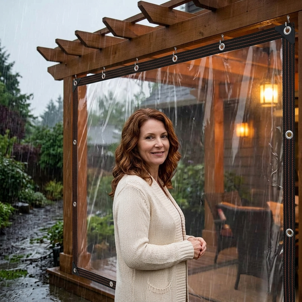 Clearvana – Transparent, wytrzyLiten tarp på patio