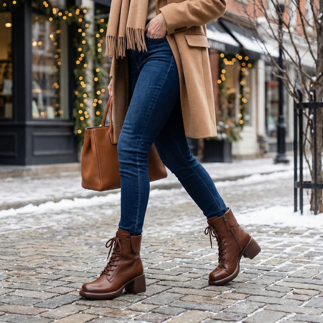 Vintara – Dam vintage boots ocieplane fleecem