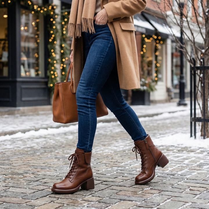 Vintara – Dam vintage boots ocieplane fleecem