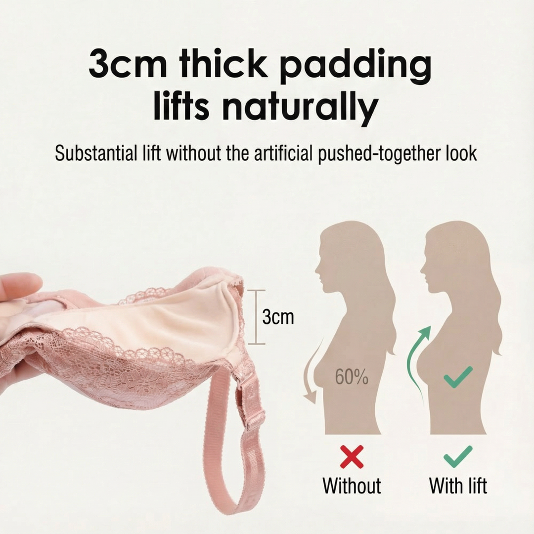 Florelle – Bh Push-Up z Spets för kvinnor z Wygładzającymi Skrzydełkami