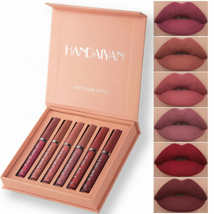 Velura – Set 6 matowych pomadek w płynie