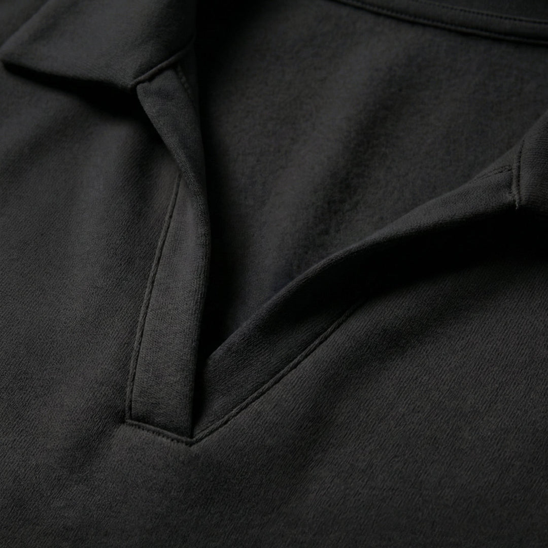 Velaire – Blus z urringning w v-ringning i breda byxor