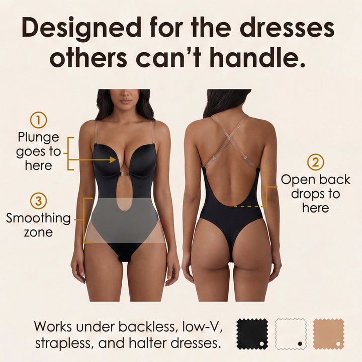 Silhouetta – Body formande z odkrytymi plecami