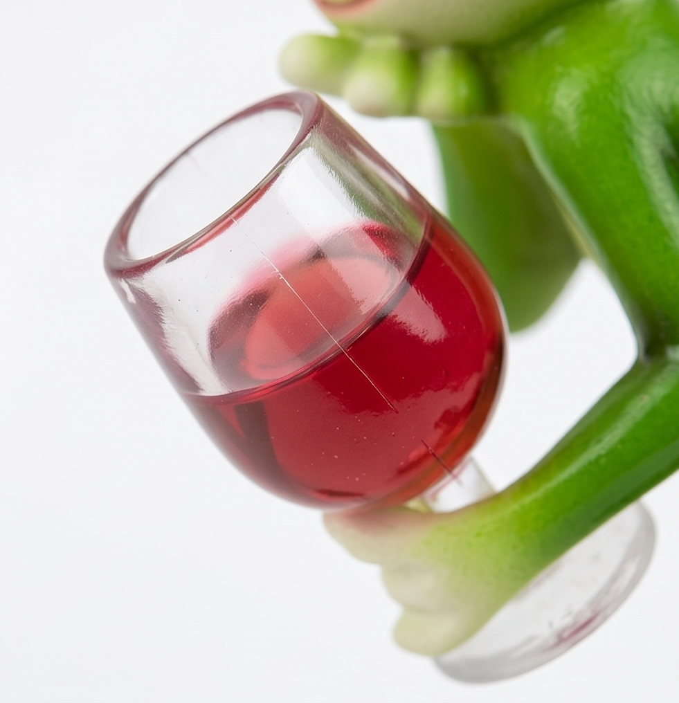 Hopwell – Ozdoba doniczki z żabką pijącą Vinröd