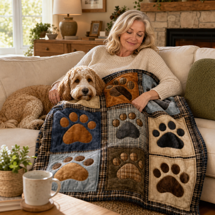 Pawhaven – Drukowany Koc Fleece w Mönster Łap