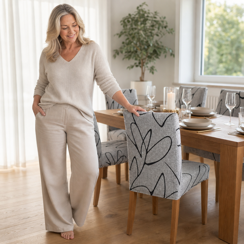 Snugchair – Elastisk överdrag på krzesło jadalniane
