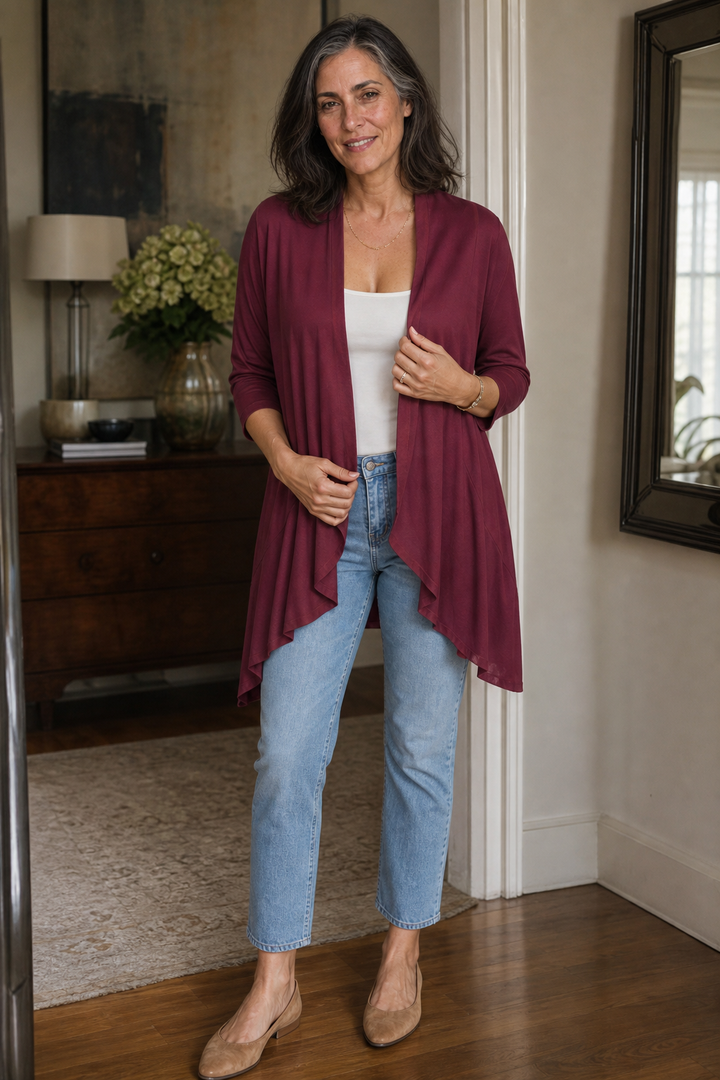Wearbella – Kofta z 3/4 ręKaffemi i otwartym przodem