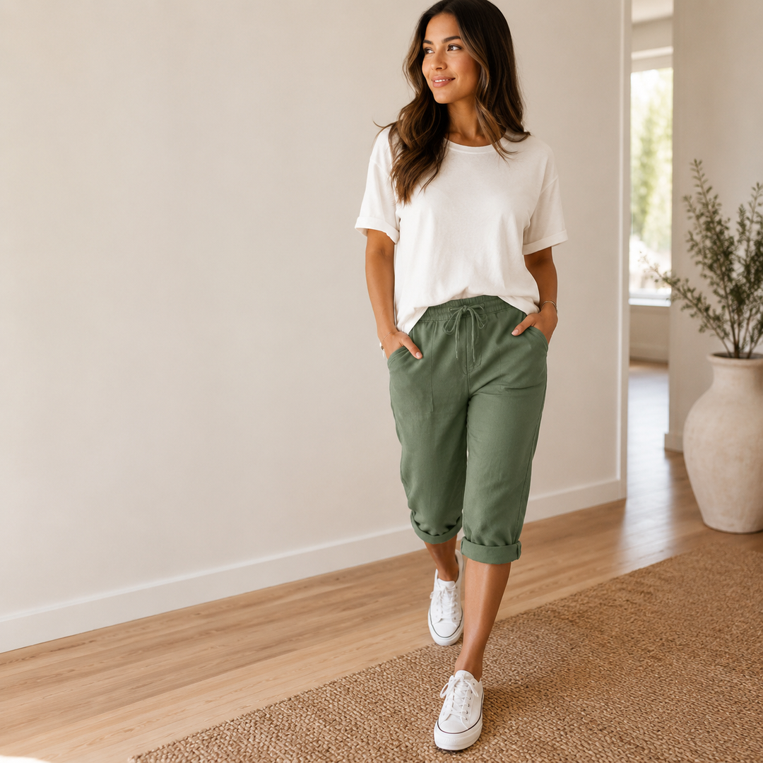 Lunaire – Byxor Capri för kvinnor på enkel sommar stil