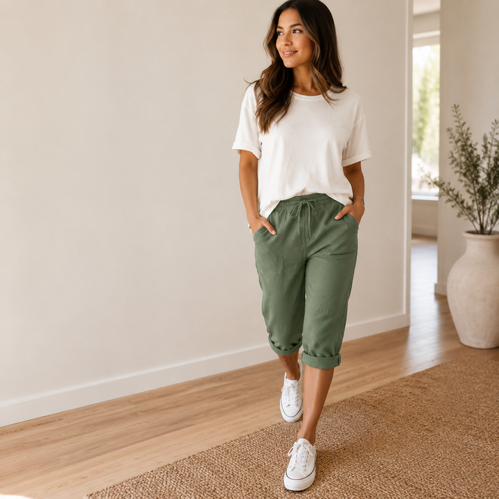 Lunaire – Byxor Capri för kvinnor på enkel sommar stil