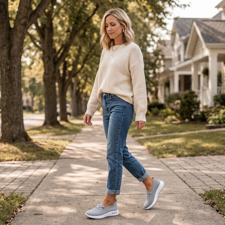 Strideflow – Lekkie Siatkowe Sneakers Slip-On