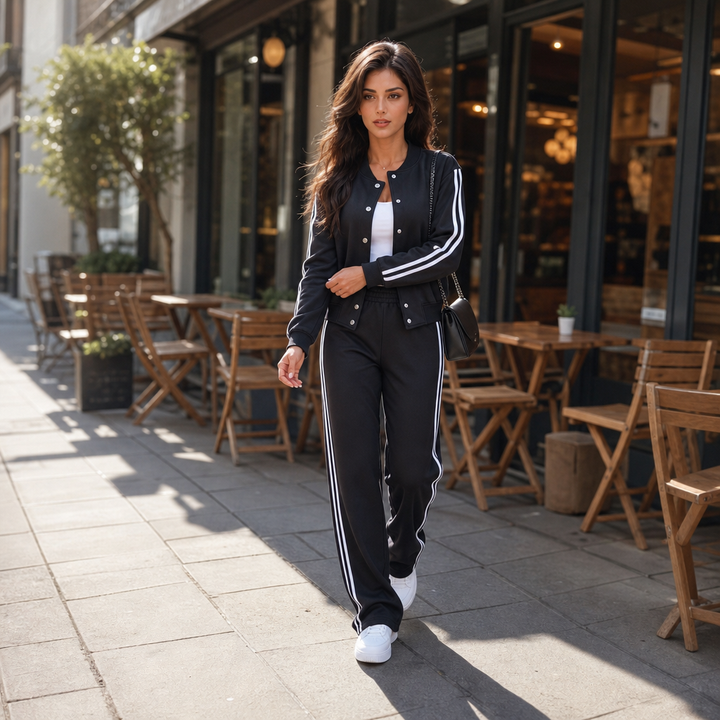 Wearbella – Set dresowy med hög midja i vida ben