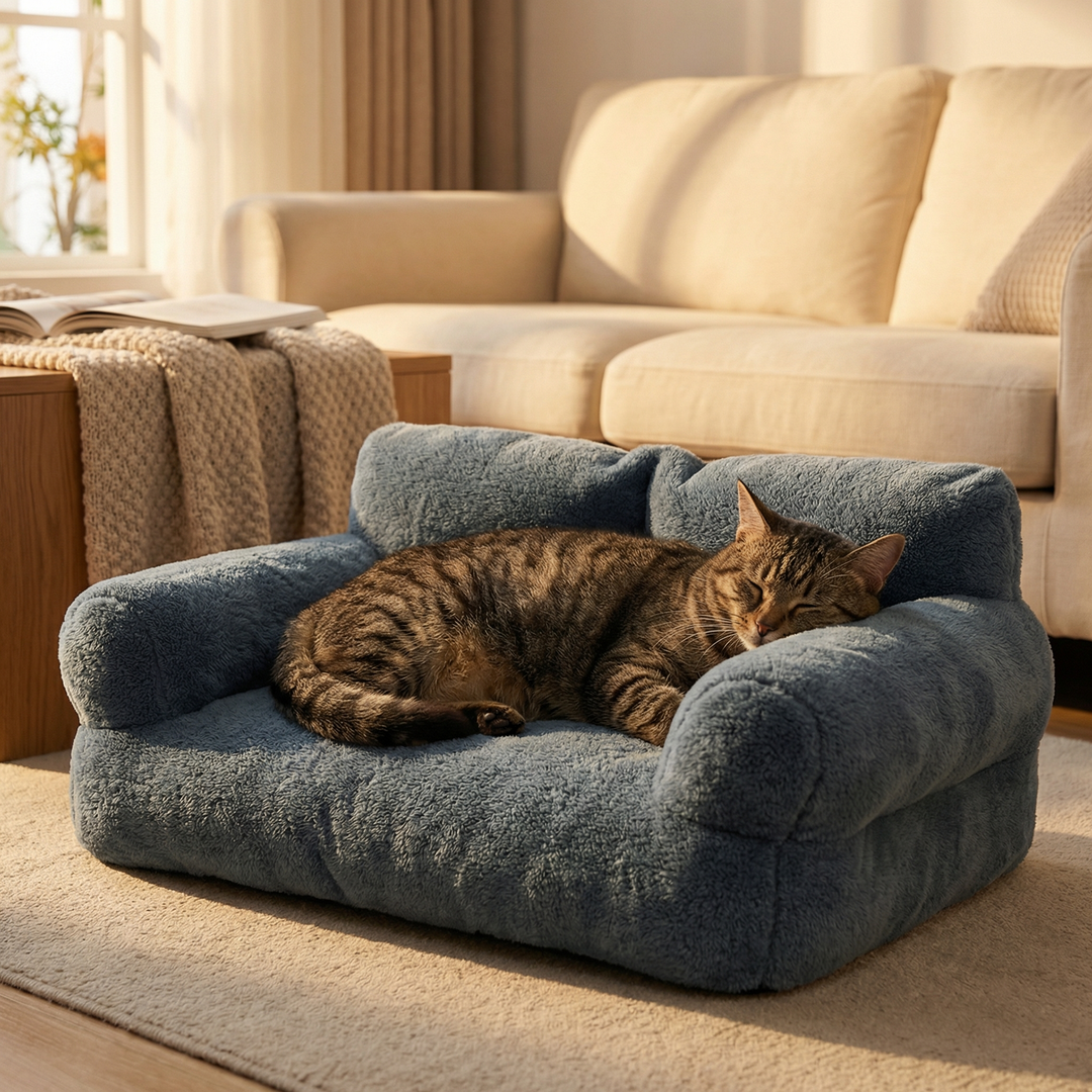 Pawluna – Pluszowa Sofa dla Zwierząt z Praniem w Tvättmaskin