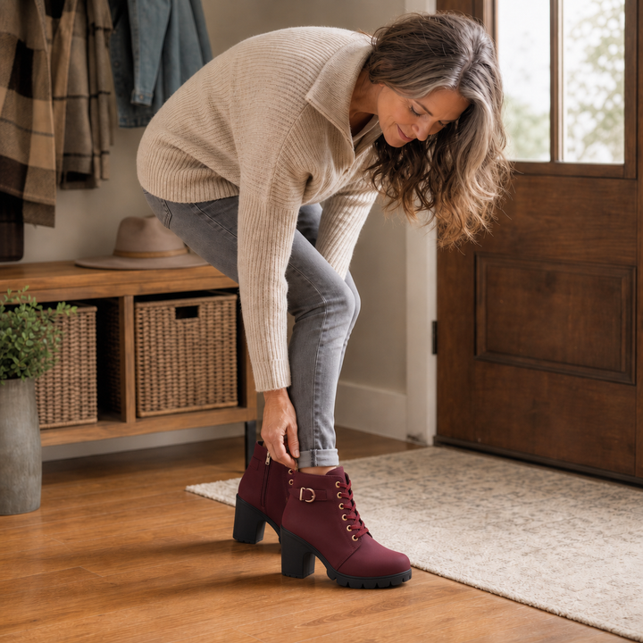 Buckle &amp; Bold – Boots med klack z wiązaniem