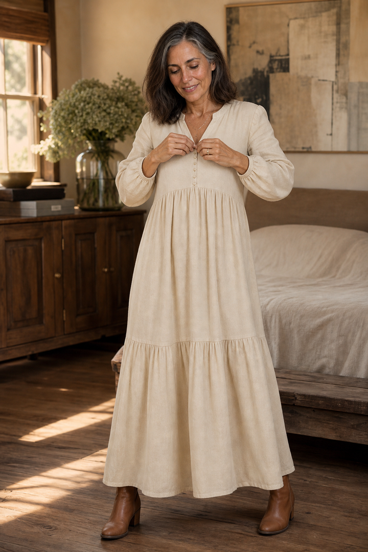 Wearbella – Lös klänning maxi z urringning w v-ringning