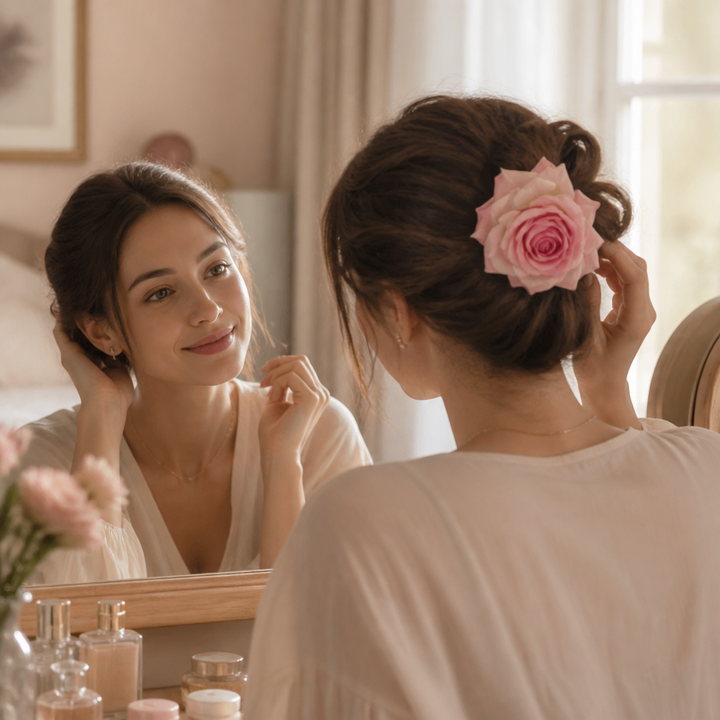 Petalyn – Blommig Klips för Hår z Tkaniny (2-pack)