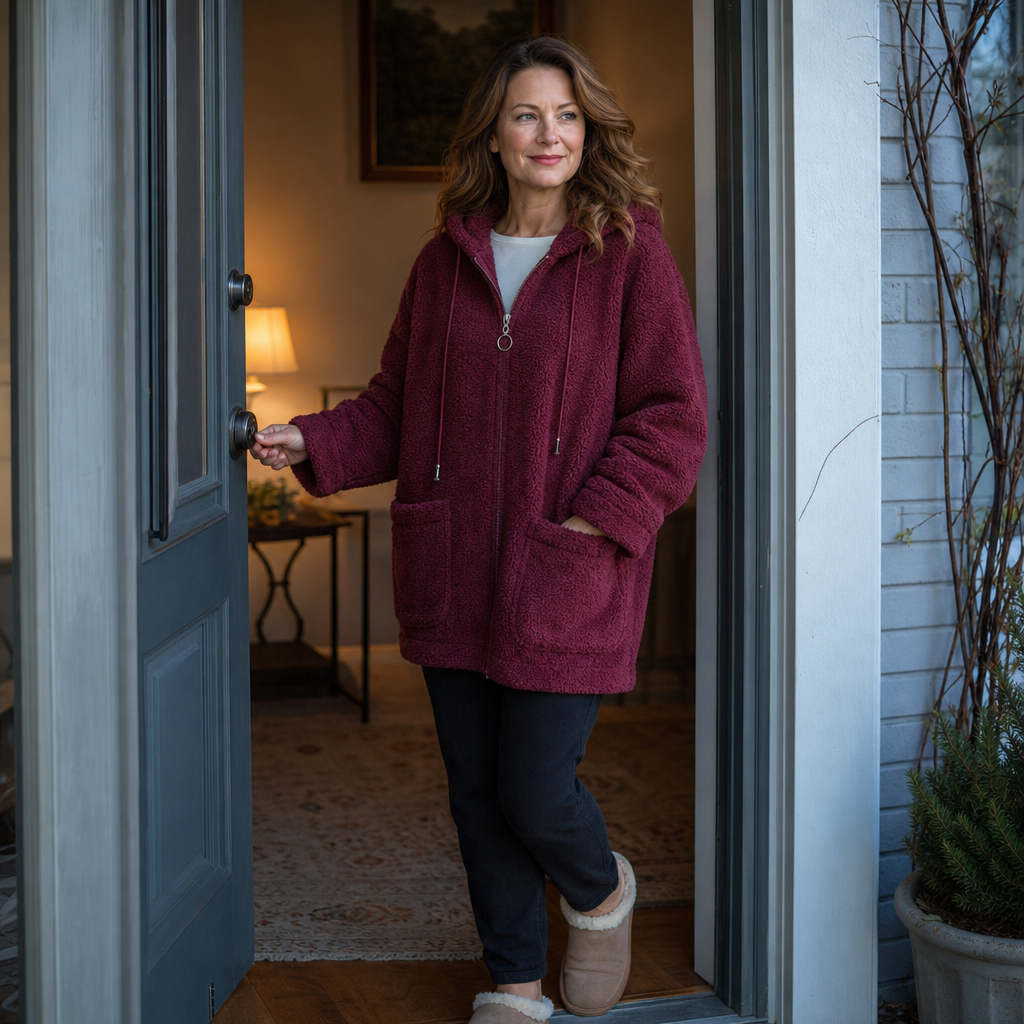 Cozamora – OverStorlekd Sherpa Fleece Zip-Up Hoodie