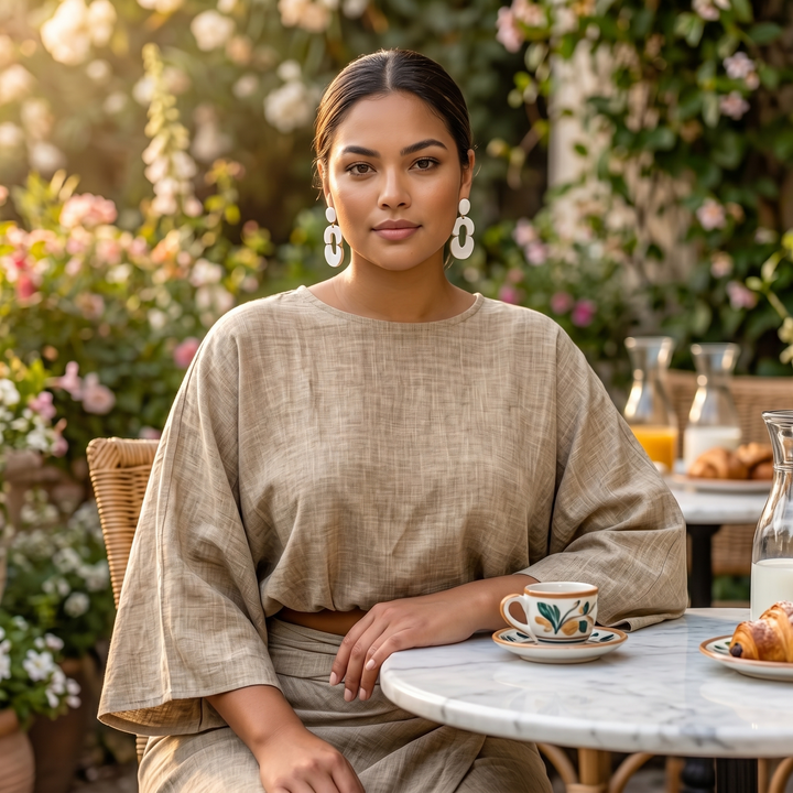 Lunavia – Dam set z kimono ärm w storlekze plus