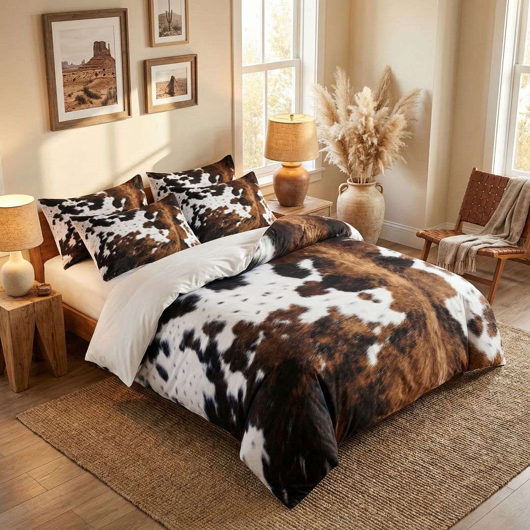 Ranchero – Set pościeli z bydlęcej läder w stilu western
