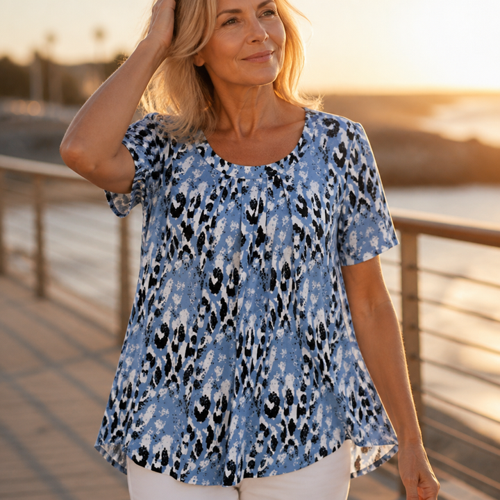 Wearbella – Wydrukowana Blus, Som Ser ut Elegant, Inte Przesadnie