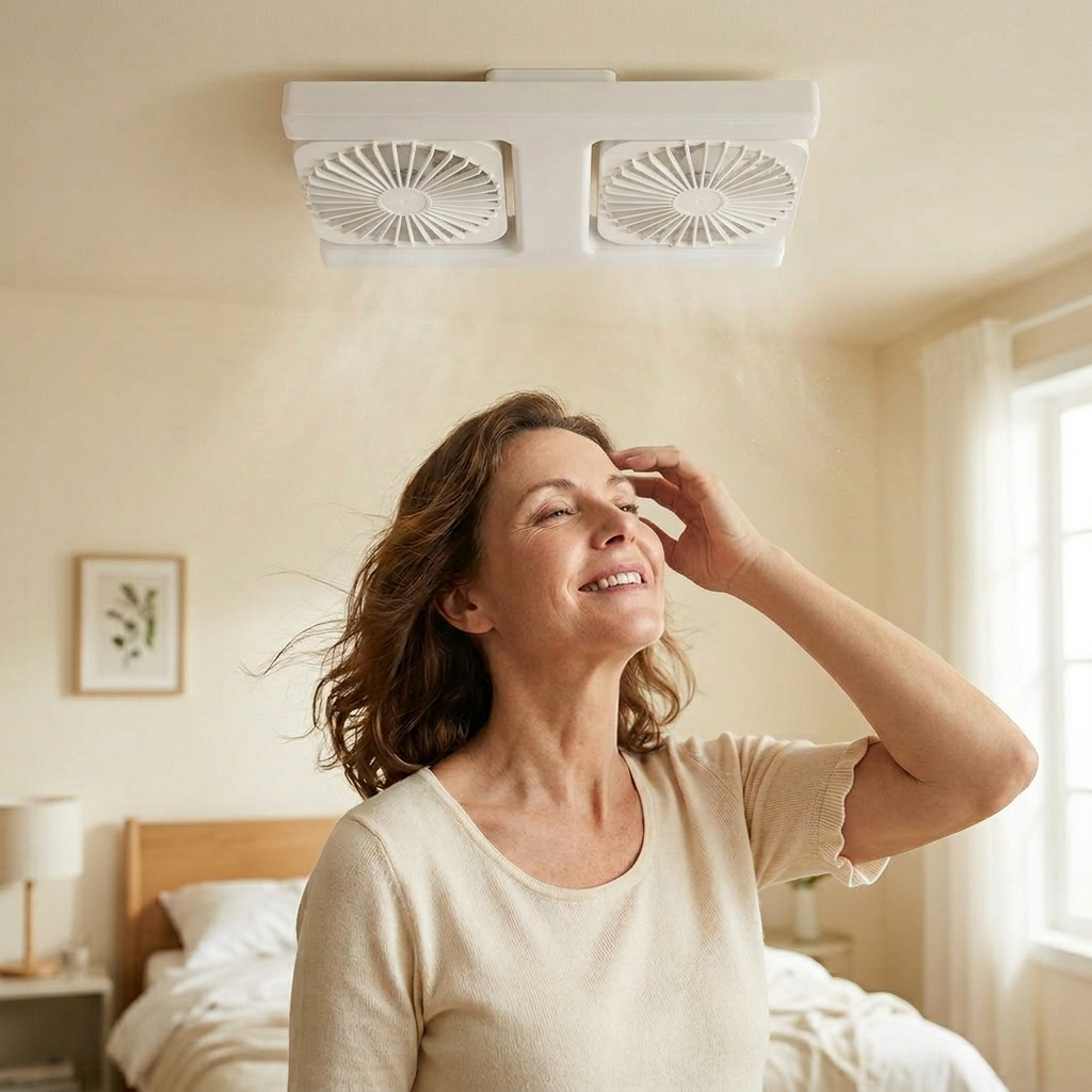 Breezo – Wentylator sufitowy wkręcany z lampą LED