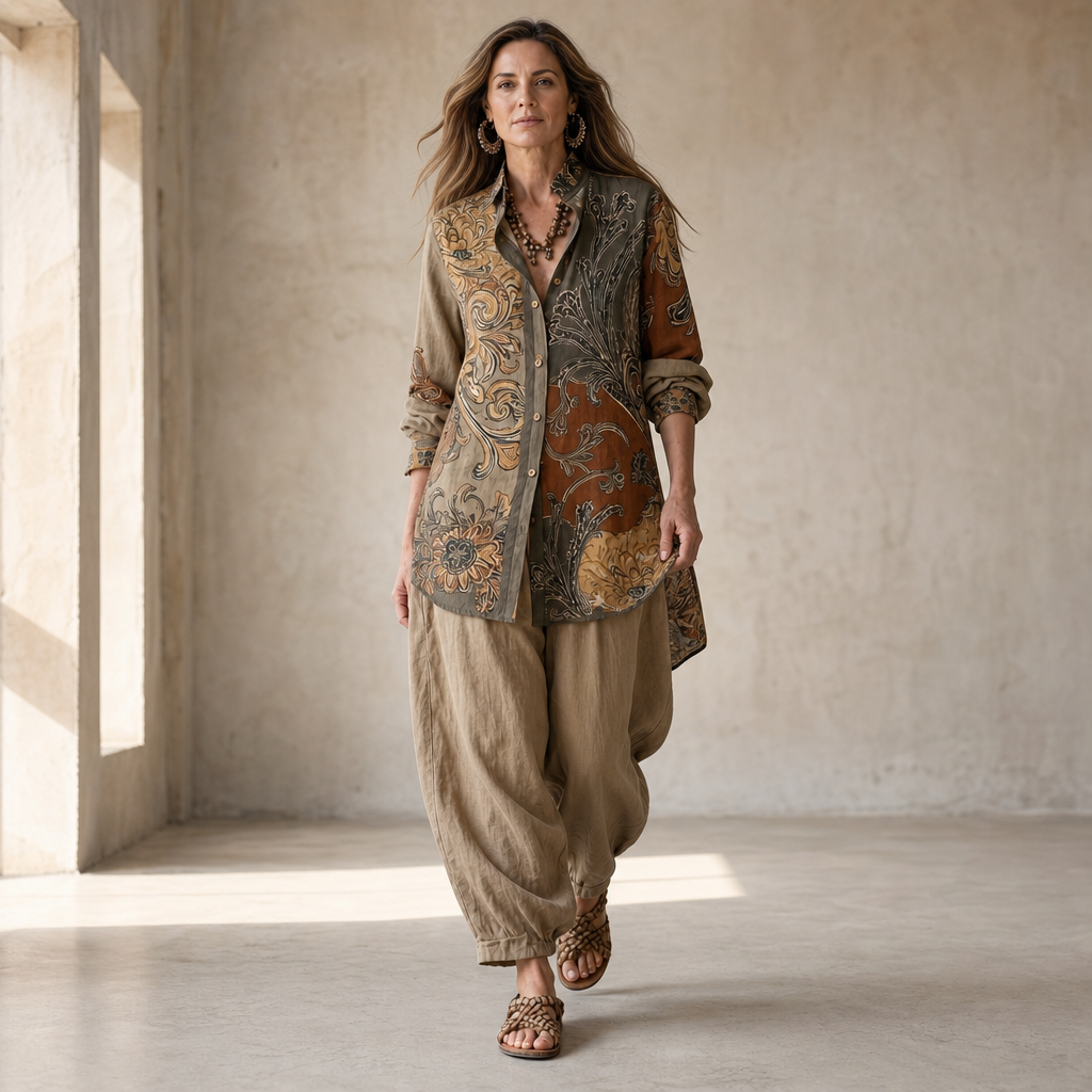 Wovana Set – Set Tuniki i Byxor w Stilu Boho