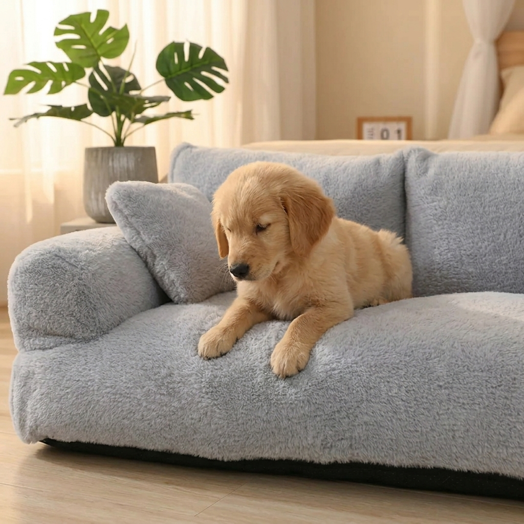 Pawlura – Pluszowa Sofa dla Zwierząt z Praniem Pokrowcem