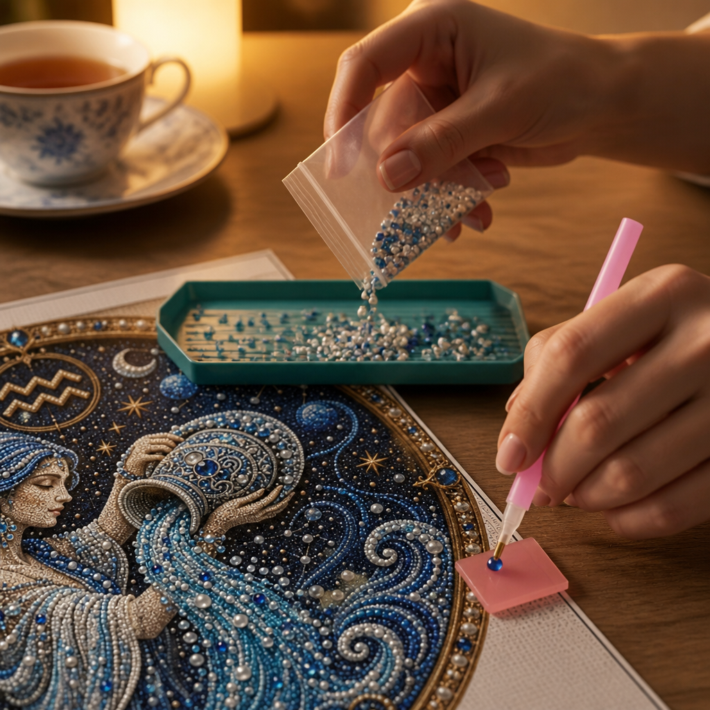Pearlume – Set för tworzenia mozaiki z 3D perłami zodiaku