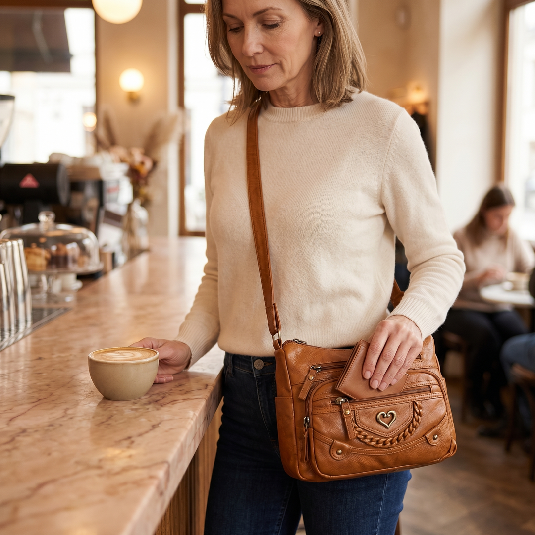 Veluna – Väska crossbody med flera fickor för codziennego użytku